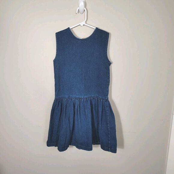 Vtg Girls Drop Waist Pleated USA Ruffle 80s 90s Cottagecore Farmhouse Country 10 - Picture 4 of 9